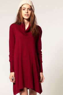 ASOS Collection Asos Trapeze Knitted Dress with Cowl Neck - Lyst