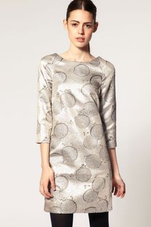 ASOS Collection Asos Shift Dress in Metallic - Lyst