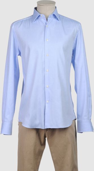 Carouzos Long Sleeve Shirts in Blue for Men (azure) - Lyst