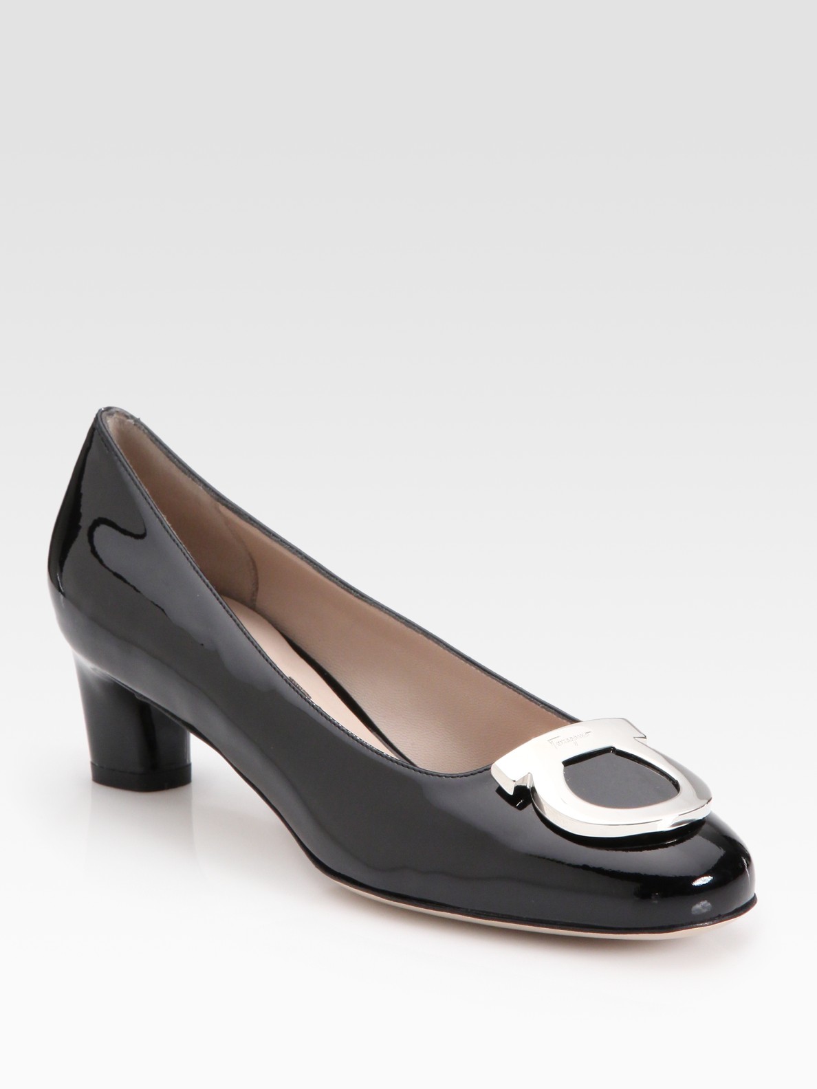 black ferragamo heels