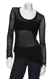 Helmut Lang Open Weave Paper Wool Sweater - Lyst