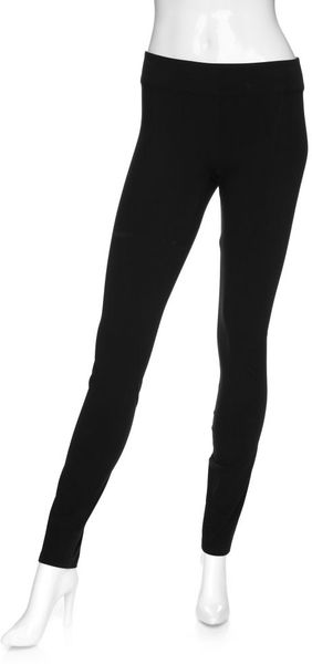 Helmut Lang Seamed Black Leggings - Lyst
