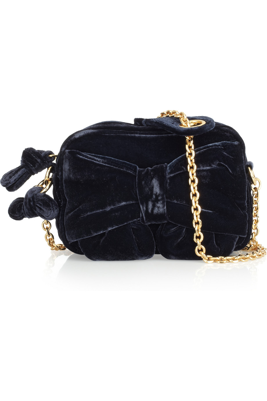 Juicy Couture Bowfront Velvet Shoulder Bag in Blue Lyst
