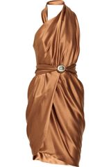 Martin Grant Backless Asymmetric Silk-crepe Dress