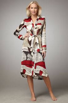 Oscar de la Renta Music-print Button-down Coverup - Lyst