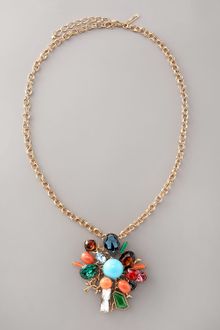 Oscar de la Renta Starburst Brooch/pendant Necklace - Lyst