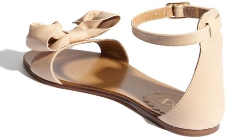 red bow sandals flat
