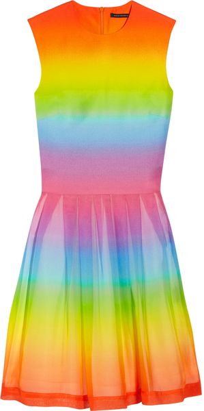 Christopher Kane Rainbow Cotton and Silkblend Dress in Multicolor (multicolored) - Lyst