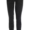Current/elliott The Stiletto Polkadot Lowrise Jeans in Black - Lyst