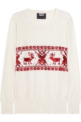 Markus Lupfer Reindeer Sequined Merino Wool Sweater