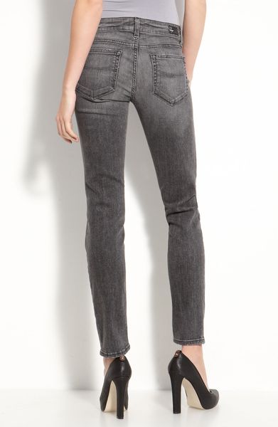 Paige Skyline Skinny Ankle Jeans in Gray (wilder) - Lyst