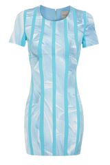 Dion Lee Optical Plastic Stretch-silk Dress