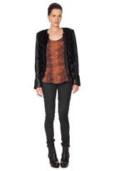 French Connection Nala Contrast Sleeve Jacket