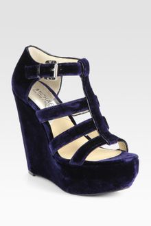 Michael by Michael Kors Faye Suede Platform Wedge Sandals - Lyst