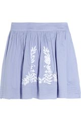 Collette By Collette Dinnigan Embroidered Cotton Skirt