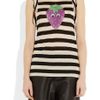 Mulberry Appliquéd Striped Modal Tank in Black - Lyst