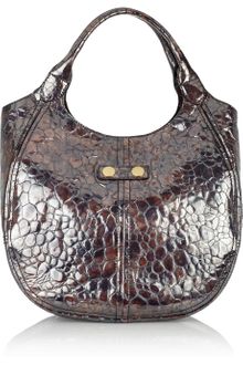 Alexander McQueen Faithful Pebble-stamped Patent-leather Tote - Lyst