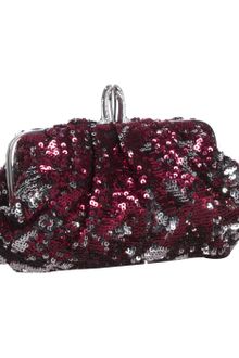 Christian Louboutin Red Sequin Tina Clutch - Lyst