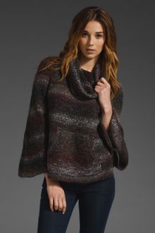 Splendid Chunky Ombre Stitch Cowl Neck Slub Sweater - Lyst