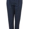 Topshop Navy High Waisted Belted Chino in Blue (navy blue) - Lyst