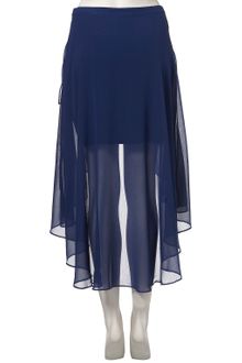 Topshop Waterfall Chiffon Calf Skirt - Lyst