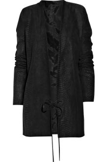 Acne Cobra Snake Brushed-leather Coat - Lyst
