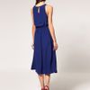 Asos Collection Asos Petite Midi Dress in Crepe in Green - Lyst