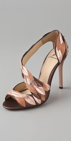 B Brian Atwood Lunetta High Heel Sandals in Silver (pewter) - Lyst