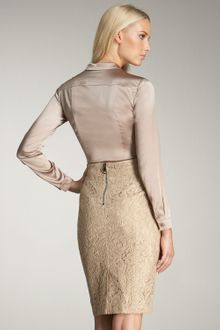 Burberry Lace Pencil Skirt - Lyst