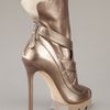 Camilla Skovgaard Metallic Boot in Gold (bronze) - Lyst