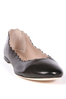 Chloé Scalloped Flat  - Lyst