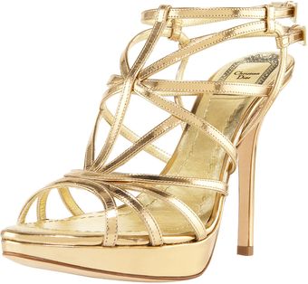 Strappy Platform Metallic Sandal 
