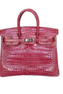 Hermes Fuchsia Porosus Crocodile Birkin - Lyst