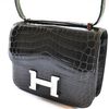 Hermes Graphite Micro Crocodile Constance in Gray (graphite) - Lyst
