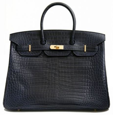Hermes Matt Indigo Porosus Crocodile Birkin in Blue (indigo) - Lyst