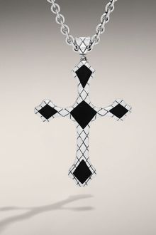 John Hardy Leather Large Cross Pendant On Chain Necklace - Lyst