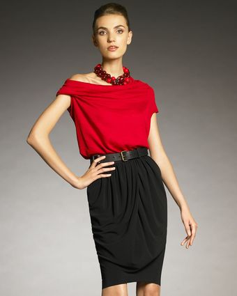 Lanvin Drape-front Skirt - Lyst