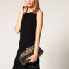 Oasis Straw Bobble Clutch in Brown (black) - Lyst