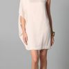 Obakki Asymmetrical Draped Dress in Beige (champagne) - Lyst