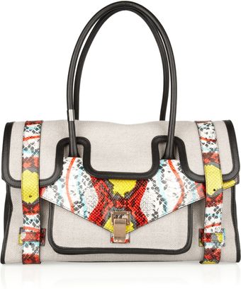 Proenza Schouler Ps1 Keep All Small Canvas and Leather Tote - Lyst