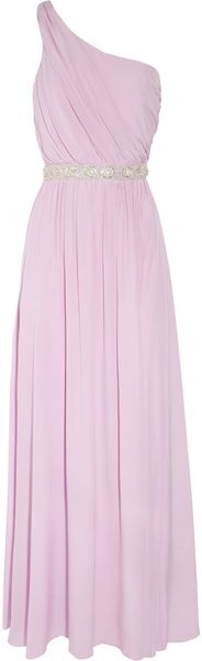 Rachel Gilbert Samba One-shoulder Silk-georgette Gown - Lyst