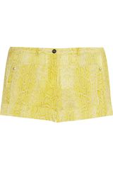 Roberto Cavalli Crepe Mid-Rise Printed Shorts