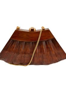 Rocio Wooden Clutch - Lyst