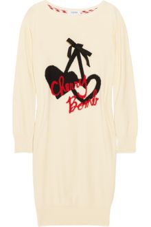 Sonia By Sonia Rykiel Intarsia Cotton Sweater Dress - Lyst