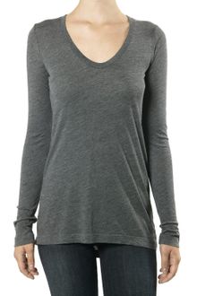 Splendid Long Sleeve Tee - Charcoal - Lyst