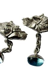 Tomasz Donocik Topaz Horsehead Stem Cufflinks
