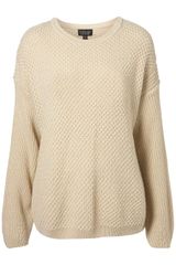 Topshop Knitted Textured Slouch Jumper