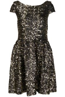 Topshop Gold Cluster Sequin Prom Dress By Dress Up - Lyst