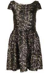 Topshop Gold Cluster Sequin Prom Dress By Dress Up