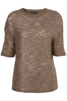 Topshop Foil Tesxture Sweat - Lyst